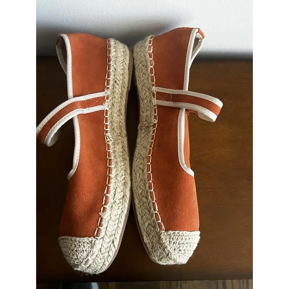 Rag & Co Mary Jane Shoes Flats Boleyn Soft Suede Orange